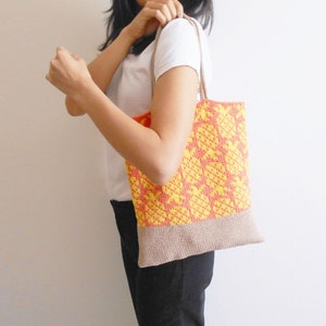 Crochet Pattern: Pina Colada Tote Bag Tapestry Pineapple Design (PDF Pattern) image 6