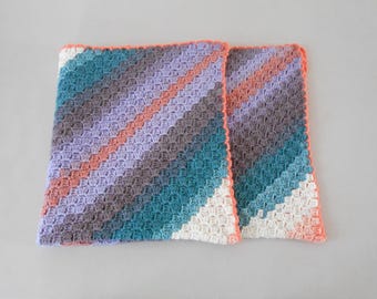 Crochet pattern for Colors C2C Crochet Blanket. Crochet blanket, C2C crochet, baby blanket, stroller blanket, C2C crochet pattern