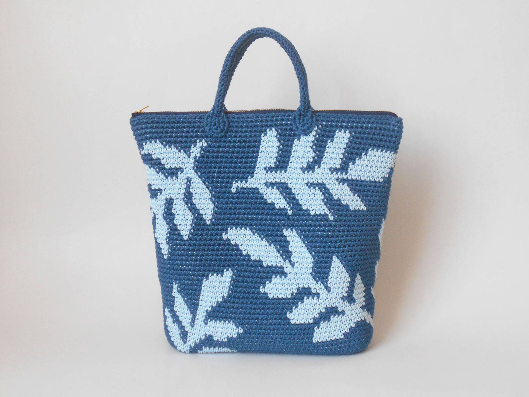 Crochet Pattern for Leaves Backpack. Practice Tapestry Crochet 