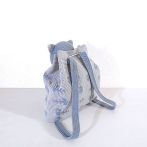 Kit dapprovisionnement pour modèle de crochet de sac à dos de chat. Kit crochet, kit fourniture, sac crochet, tapisserie crochet, sac amigurumi, chat amigurumi image 8