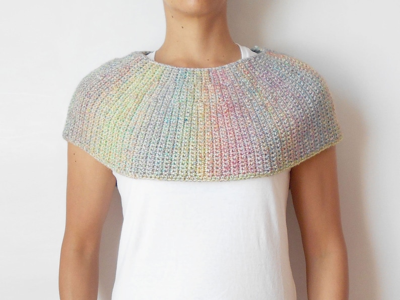 Diane Capelet, crochet pattern, crochet cape, crochet cowl, crochet poncho, diy cape image 1