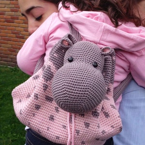 Crochet Pattern for Hippo Backpack. Cute and Practical Accessory for ...