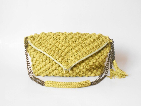 Crochet Pattern For Bobble Stitch Bag Written Instructions Etsy