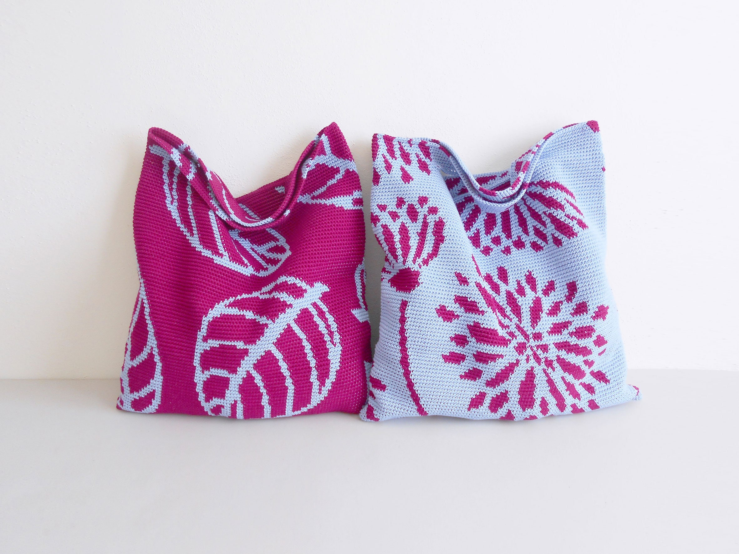 crochet leaf bolsa pattern