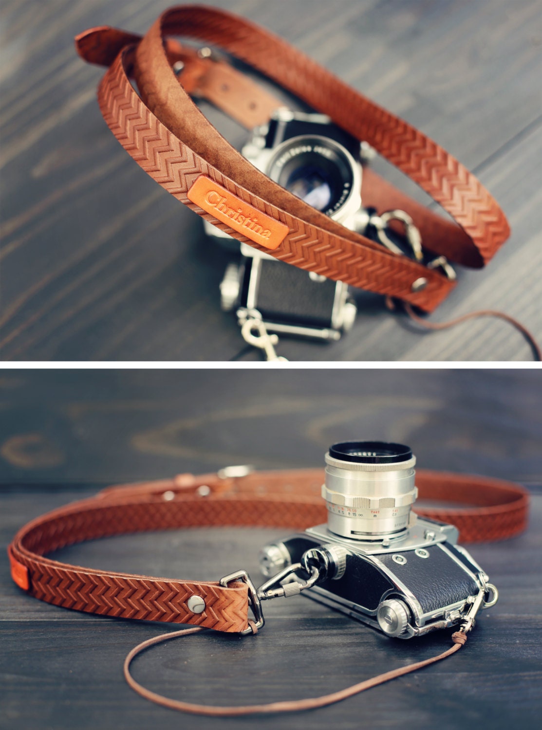 Custom Sling Leather Camera Strap Handmade Personalized Gift Etsy