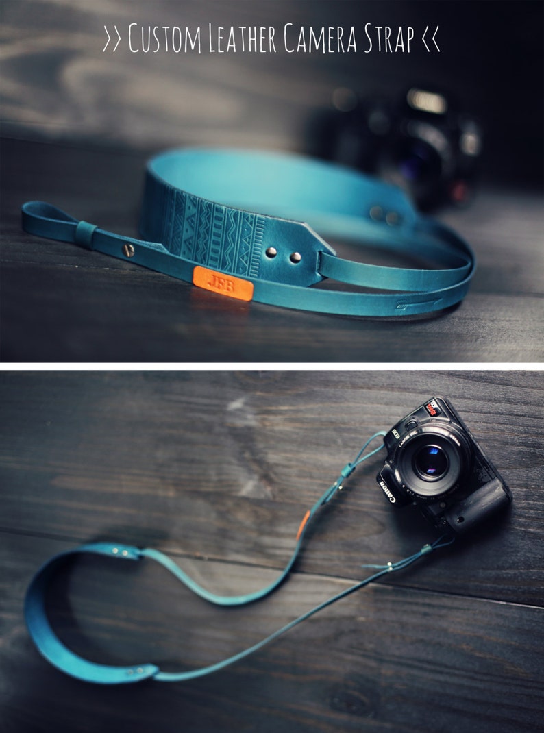 Custom Leather Camera Strap Skinny Thin Camera Strap Etsy