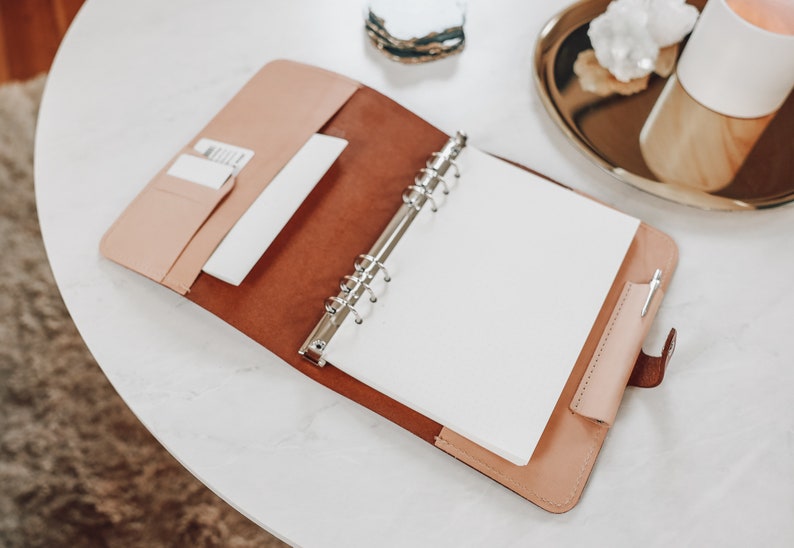 Personalized A5 Leather Organizer Agenda Travel Journal Etsy