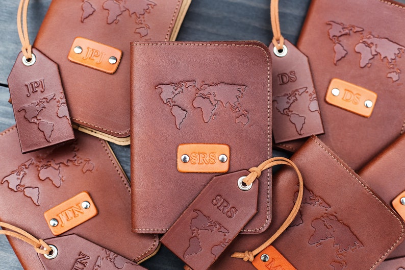 FREE name initials Personalized Leather Passport Cover Etsy
