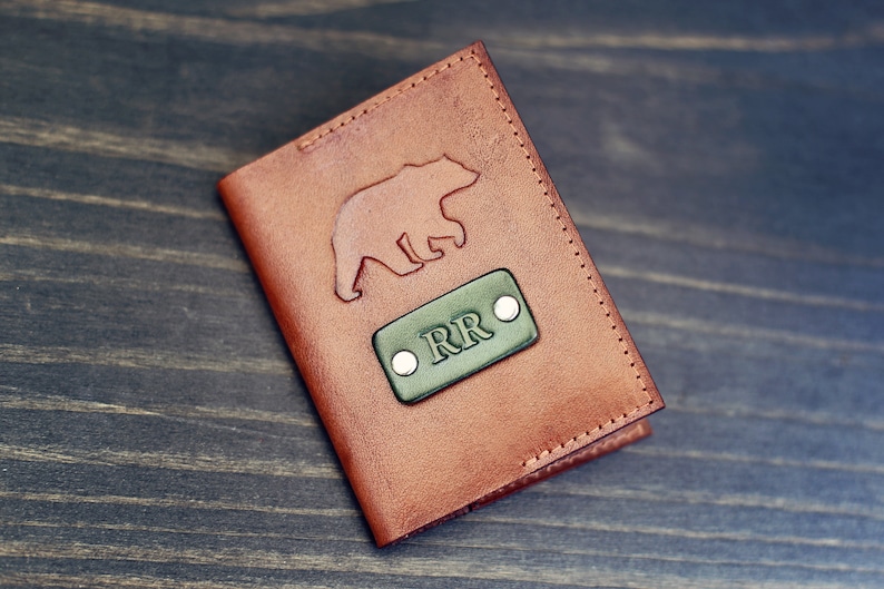 Personalized Palm Trees Genuine Leather Front Pocket Wallet