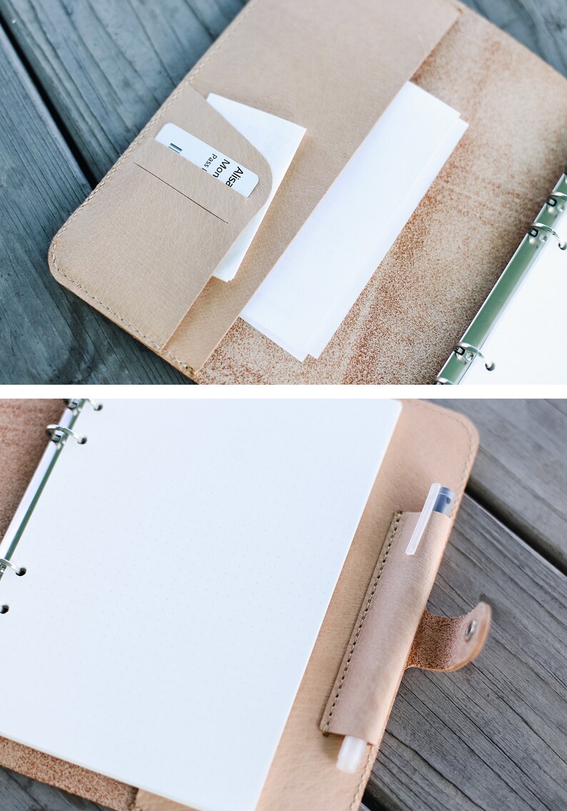 Personalized A5 Leather Organizer Agenda Travel Journal Etsy