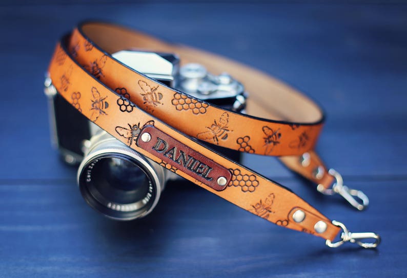 Personalized Camera Strap Leather Camera Strap Custom Camera Etsy