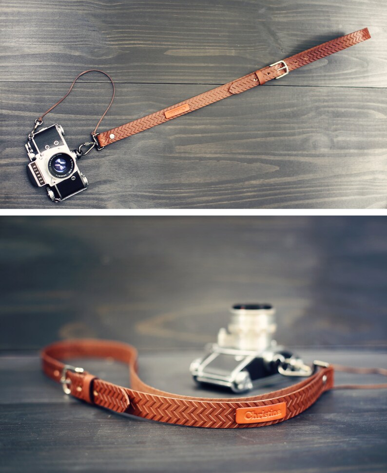 Custom Sling Leather Camera Strap Handmade Personalized Gift Etsy