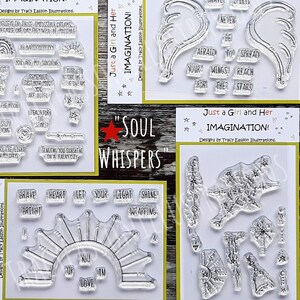 Komplettes A7 Stempel Set~Seelengeflüster~Tracy Easson Illustrationen~Kartengestaltung,Mixed Media,Scrapbooking,Art Journaling