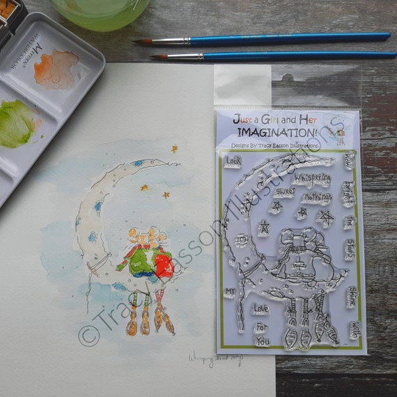 The Clan McGregor A6 stamps:Whispering sweet nothings-Tracy Easson Illustrations-Photopolymer for cardmaking,mixedmedia,scrapbooking