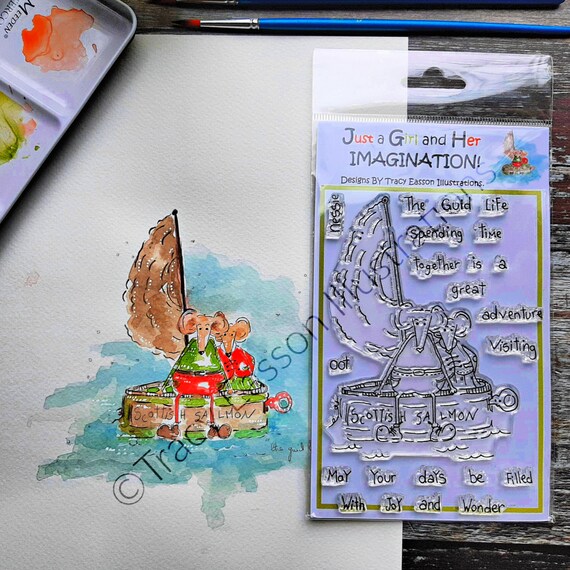 The Clan McGregor A6 stamps:Whispering sweet nothings-Tracy Easson Illustrations-Photopolymer for cardmaking,mixedmedia,scrapbooking