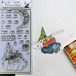 Tampons Star Gazer DL : Betsy Bottoms {souris} - Illustrations de Tracy Easson - Tampons transparents en photopolymère pour la fabrication de cartes, techniques mixtes et scrapbooking.