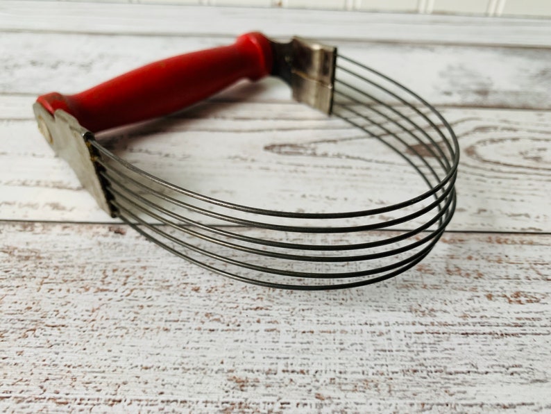 Vintage Pastry Blender Dough Blender With Red Wood Handle Etsy
