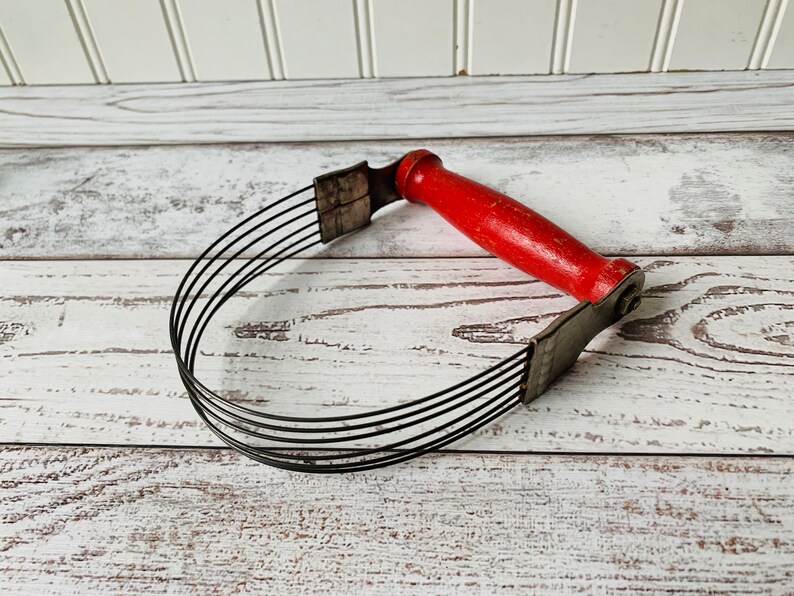 Vintage Pastry Blender Dough Blender With Red Wood Handle Etsy