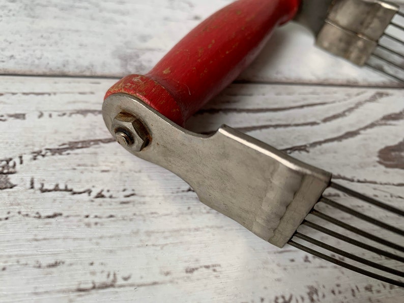 Vintage Pastry Blender Dough Blender With Red Wood Handle Etsy
