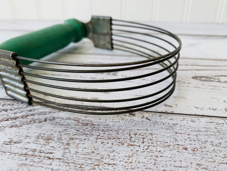 Vintage Pastry Blender Dough Blender with Green Wood Handle Etsy