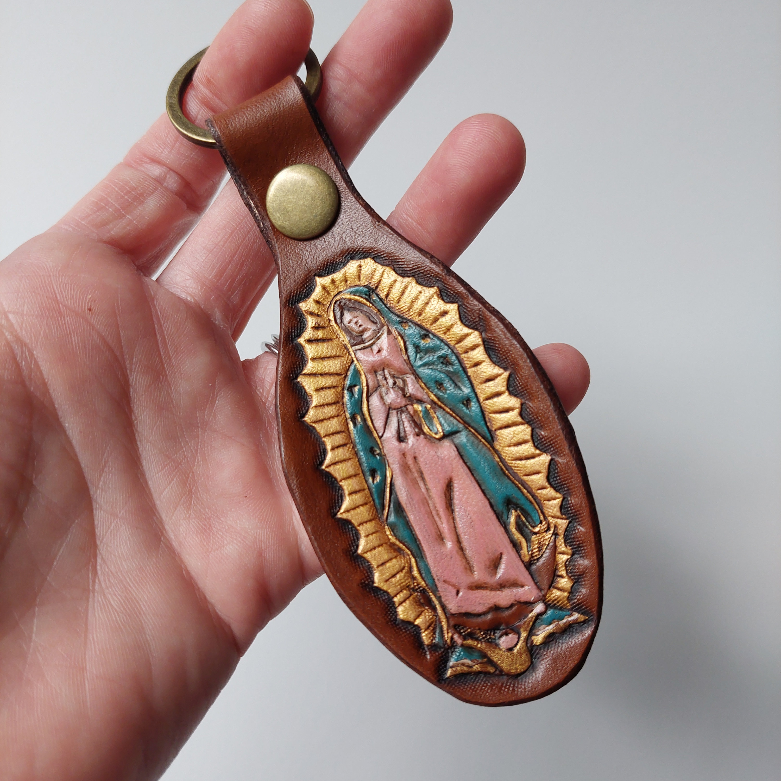 める guadalupe leather keychain Supreme Guadalupe Leather Keychain (FW23) - $38