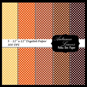 Autumn Leaves Thanksgiving Digital Paper - 12 x 12 Fall Colors