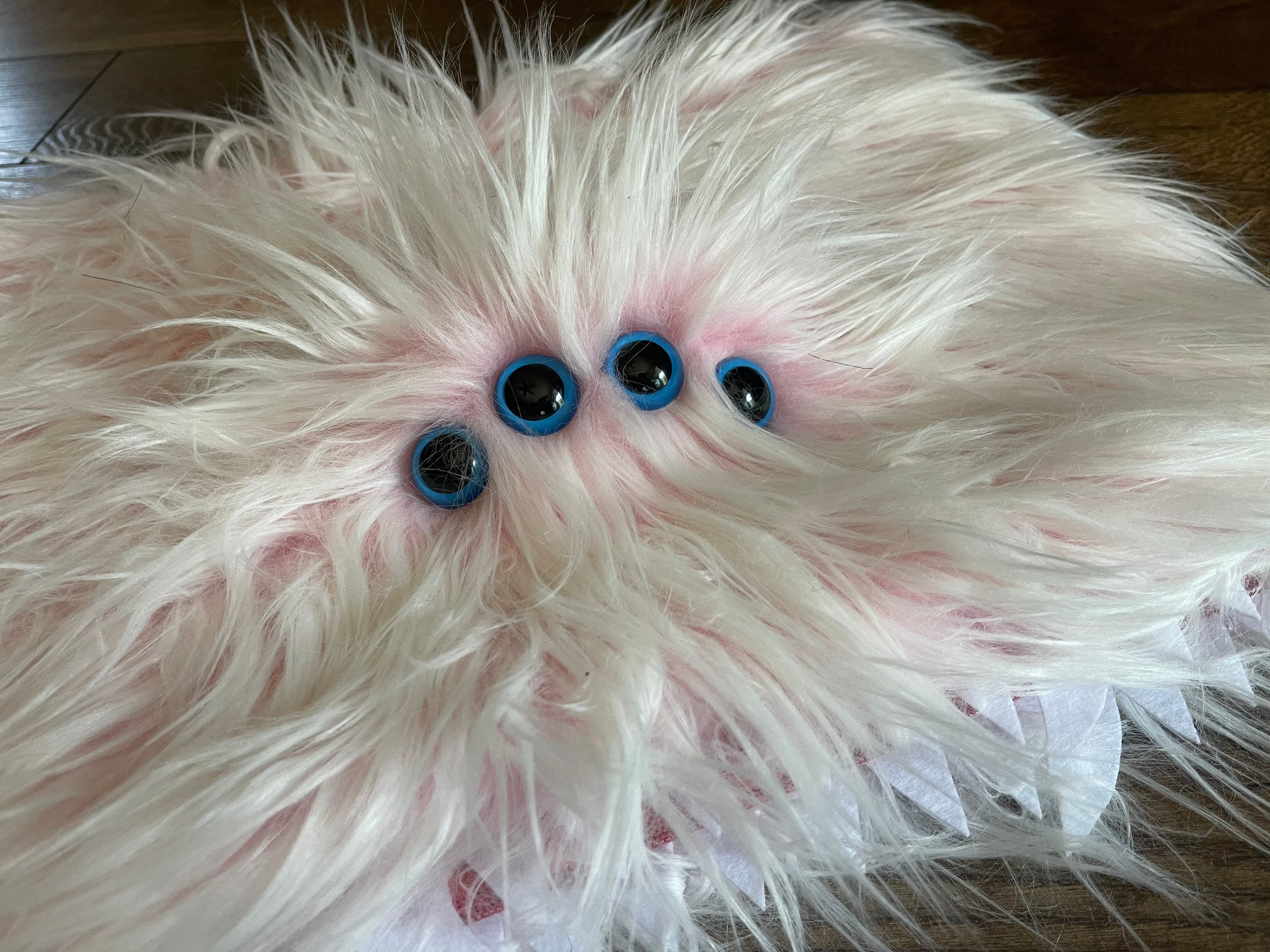 Furry Pink/white Monster Laptop Sleeve - Etsy