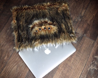 Furry Brown Monster Laptop Sleeve