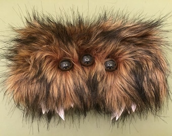 Heebie Jeebies Brown Furry Zipper Wallet/Clutch