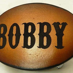 KIDS LEATHER NAME Buckle for Kids 1 1/4&quot; Name Belts