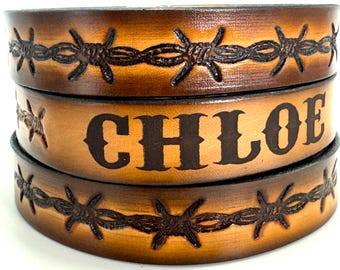 Child's Name Belt, BARB WIRE