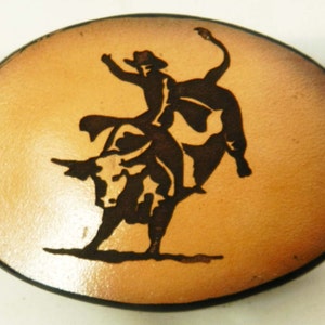 KIDS LEATHER BULLRIDER Buckle for Kids 1 1/4&quot; Name Belts