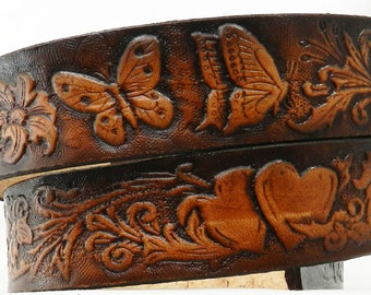 Child's Name Belt, Butterflies & Hearts