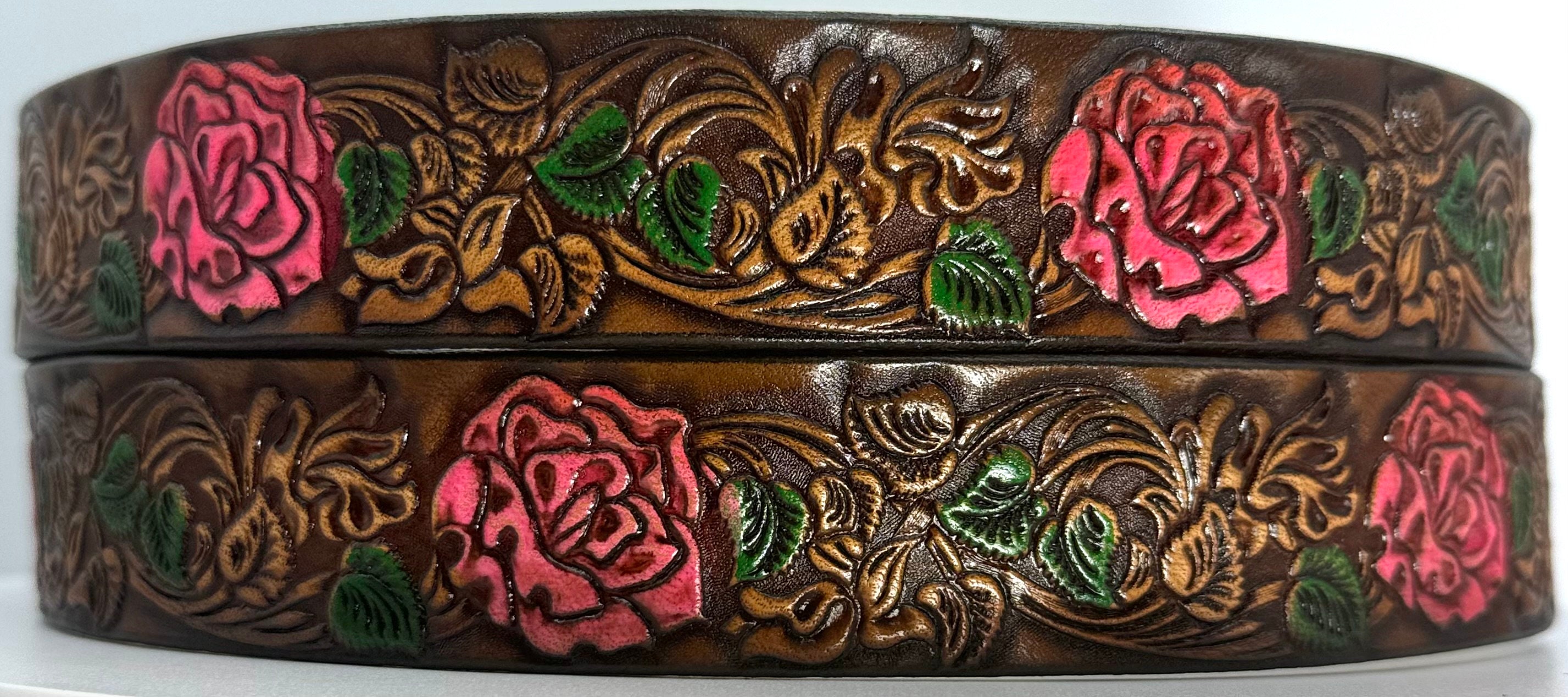 Pink Womens Western Belt - Etsy display picture 1