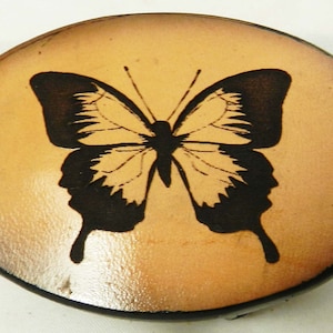 KIDS LEATHER BUTTERFLY Buckle for Kids 1 1/4&quot; Name Belts