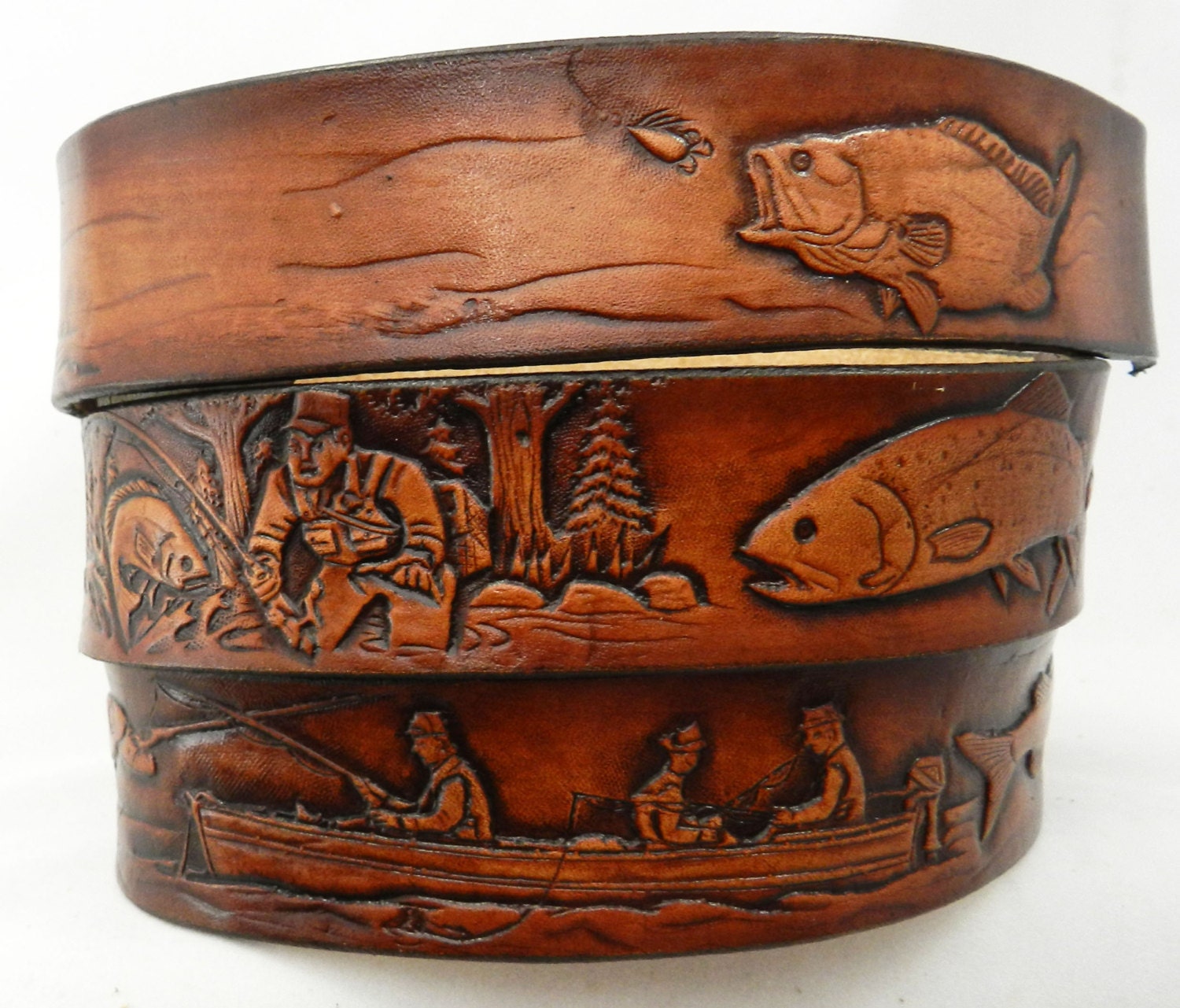 フィッシングレザーベルト - Etsy 日本