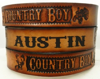 Child's Name Belt, COUNTRY BOY matches adult NBT954