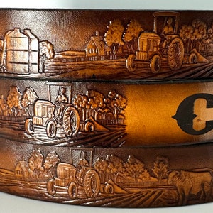 Child&#39;s Name Belt, FARMING SCENE matches adult NBT114