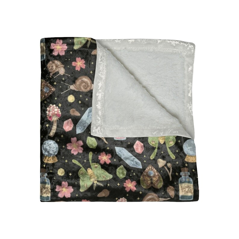 Fairycore Crushed Velvet Blanket Dark Fairycore Home Decor Etsy