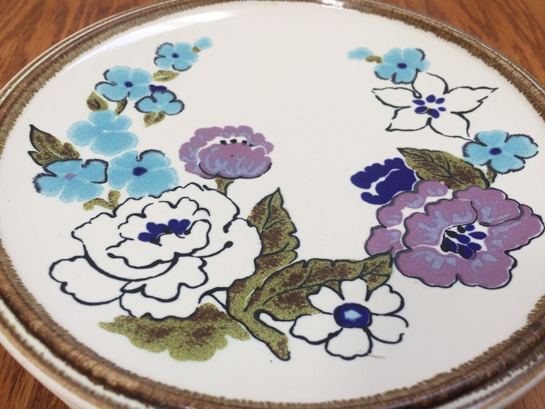 4 Vintage Mikasa Int/'l Nature/'s Gallery ~ Garden Terrace Pattern ~ Plates ~ D8005