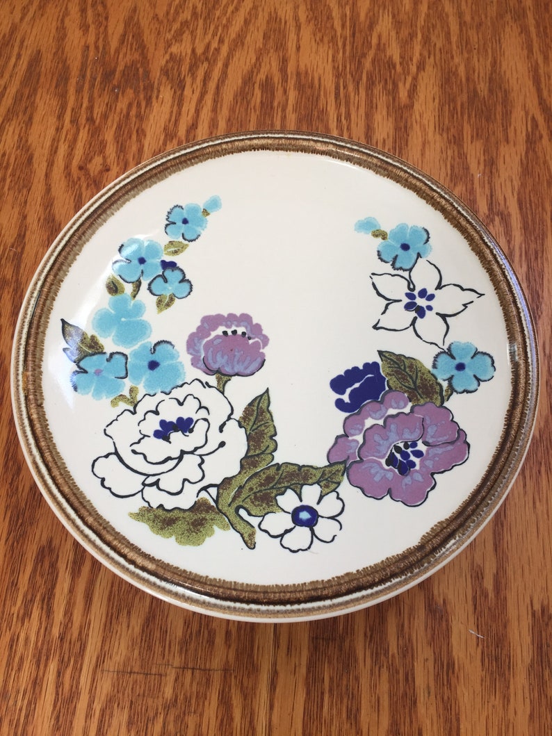 4 Vintage Mikasa Int/'l Nature/'s Gallery ~ Garden Terrace Pattern ~ Plates ~ D8005