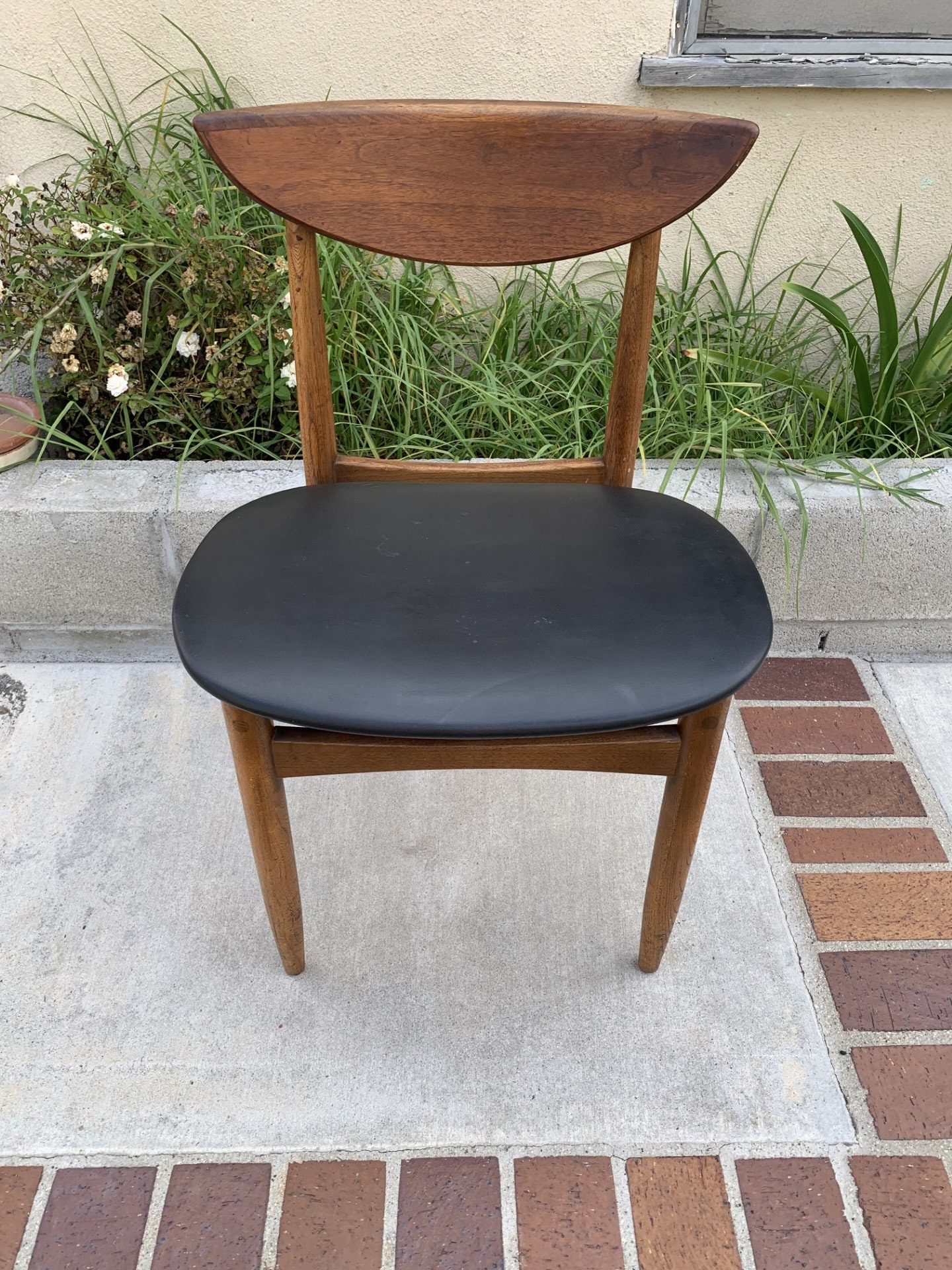Vintage Lane Perception Mid Century Modern Walnut Dining Side