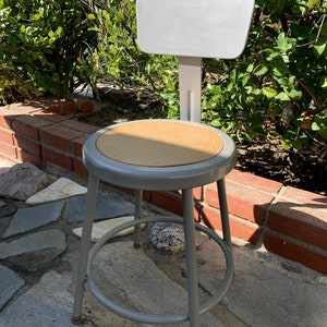 Vintage Industrial Metal Drafting Bar Shop Stool (Shipping NOT included)
