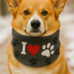 Handmade Fleece Dog Infinity Scarf: Warm Winter Pet Accessory