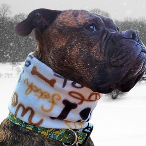 Handmade Fleece Dog Scarf: Warm Winter Infinity Scarf