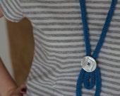 Knitted Double Loop Wool Necklace (Nautica)