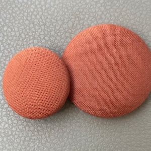 Spice Color Button Earrings, Fabric Button Earrings, Covered Button Earrings