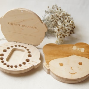 English or French tooth box, baby tooth box, baby shower gift, keepsake box, fairy