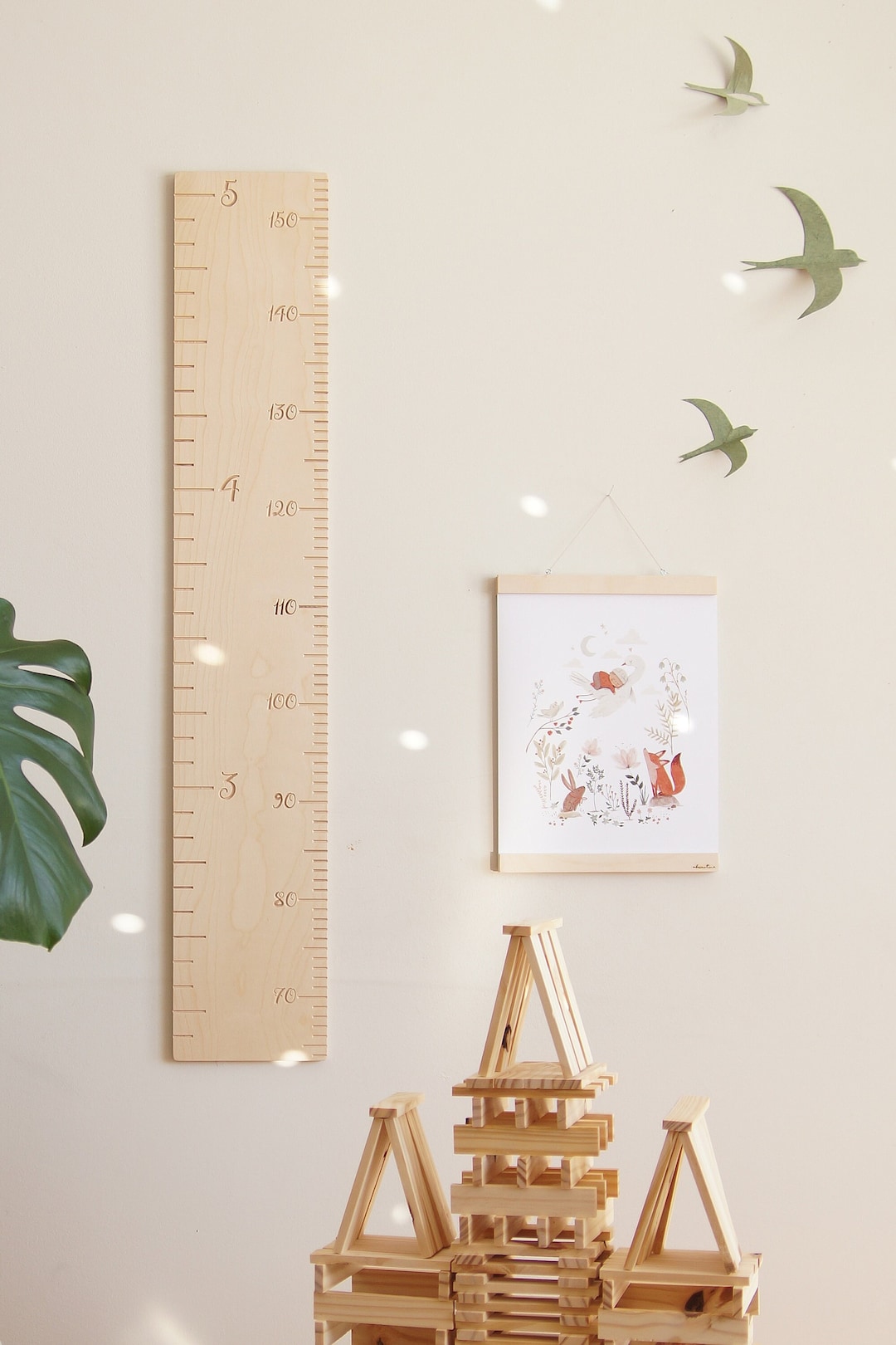 Small Ruler Chart Growth Chart SMALL FORMAT - Big Ruler - Growth Chart Ruler - Measuring ...