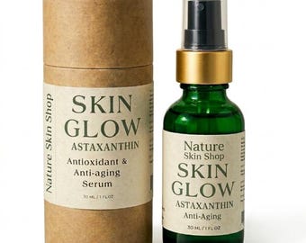 Skin Boost Astaxanthin Serum 1 oz and Anti Aging, Most Powerful Antioxidant